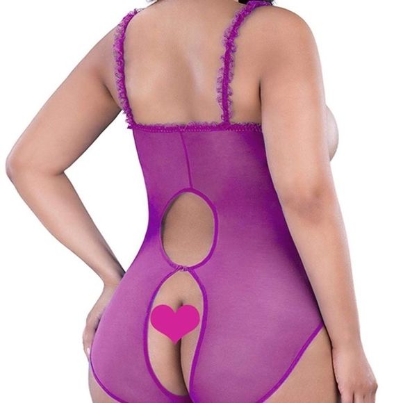 Plus size women sexy Lingeries open crotch - Picture 2 of 5